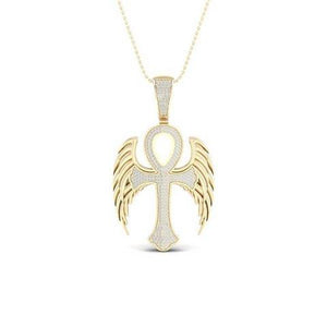 10K 0.60CT D-ANKH WITH WINGS