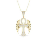 10K 0.60CT D-ANKH WITH WINGS