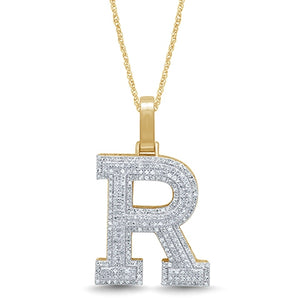 10KT 0.37-0.50CT D-MICROPAVE INITIAL "R"