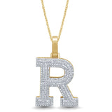 10KT 0.37-0.50CT D-MICROPAVE INITIAL "R"