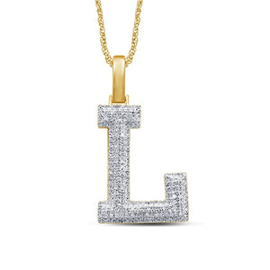 10KT 0.26-0.35CT D-MICROPAVE INITIAL " L"