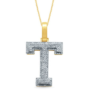 10KT 0.27- 0.30 CT D-MICROPAVE INITIAL" T"
