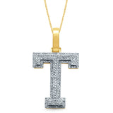 10KT 0.27- 0.30 CT D-MICROPAVE INITIAL" T"