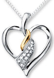 10K 0.15CT D-HEART CHARMS