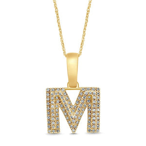 10K 0.15-0.17CT D-MICROPAVE INITIAL "M"