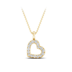 10K 0.05CT D-HEART CHARMS