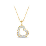 10K 0.05CT D-HEART CHARMS