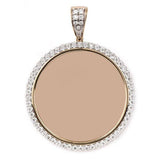 10KT 0.75CT D-MEMORY PENDANT WITH PLATE