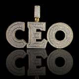 10K Yellow Gold Custom CEO Charm With 1.32 Ctw Diamonds