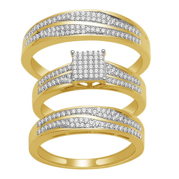 10K 0.50ct Diamond Trio Set