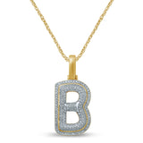 10K 0.27-0.40CT D-BUBBLE LETTER " B "