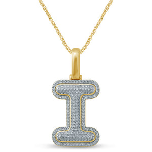 10K 0.27-0.44CT D-BUBBLE LETTER " I  "