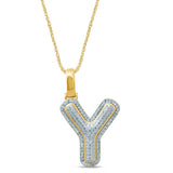 10K 0.23-0.37CT D-BUBBLE LETTER " Y "