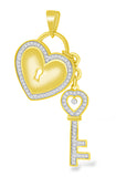 10K 0.22- 0.25CT D-LOCK & KEY "HEART "