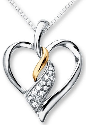 10K 0.15CT D-HEART CHARMS