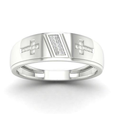 10K 0.03CT D-MENS BANDS RING