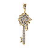 10K 0.50CT D-LION HEAD KEY