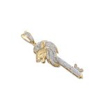 10K 0.50CT D-LION HEAD KEY