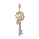 10K 0.50CT D-LION HEAD KEY