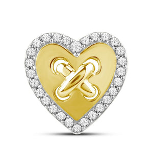 10K 0.10CT D-"HEART CHARM"