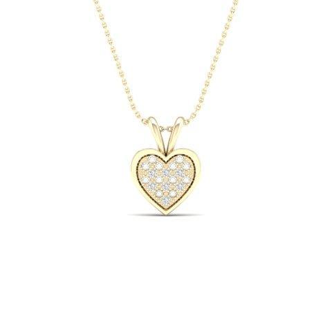 10K 0.02CT D-HEART CHARM