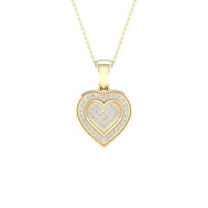 10K 0.15CT D-"HEART CHARM"