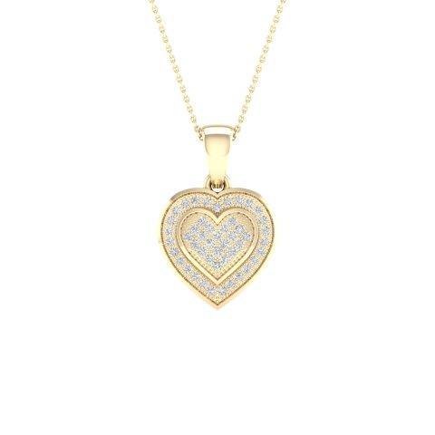 10K 0.15CT D-"HEART CHARM"