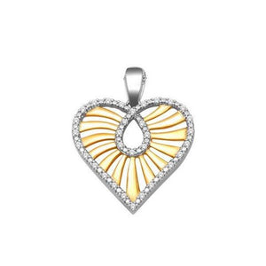 10KT 0.10CT D-LADIES PENDANT "HEART"
