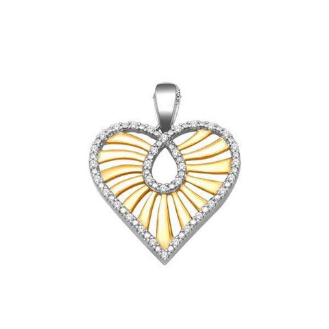 10KT 0.10CT D-LADIES PENDANT "HEART"