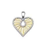 10KT 0.10CT D-LADIES PENDANT "HEART"