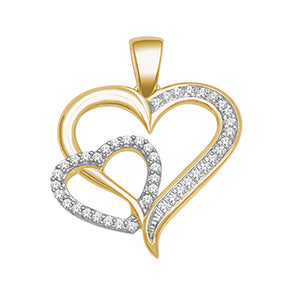 10K 0.12CT D-HEART CHARM