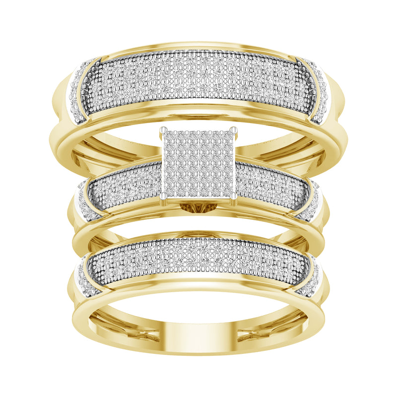 10K 0.50ct Diamond Trio Set