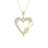 10K 0.12CT D-HEART CHARM