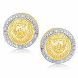 SPL PRICE: 10K 0.20CT D-EARRINGS "LION HEAD"