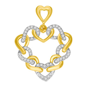 10K 0.15CT D-HEART CHARMS