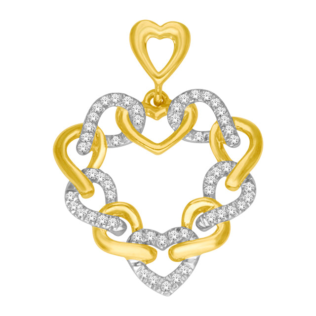 10K 0.15CT D-HEART CHARMS
