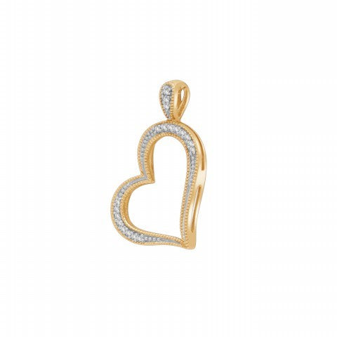 10K 0.05CT D-HEART CHARM