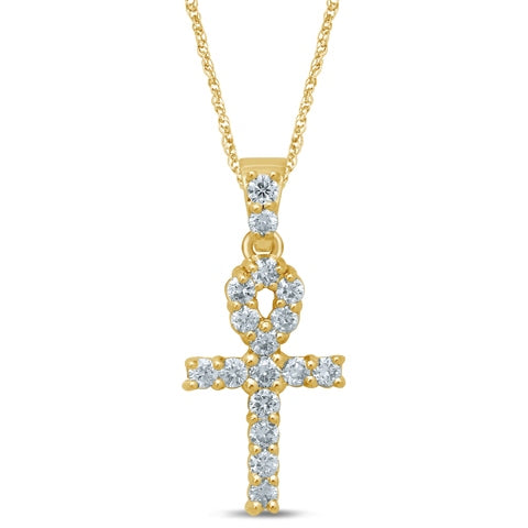 10K 0.33-0.37CT D-ANKH CHARM
