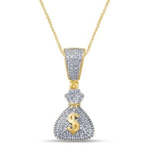 10K 0.19-0.22CT D-MONEY BAGS CHARM