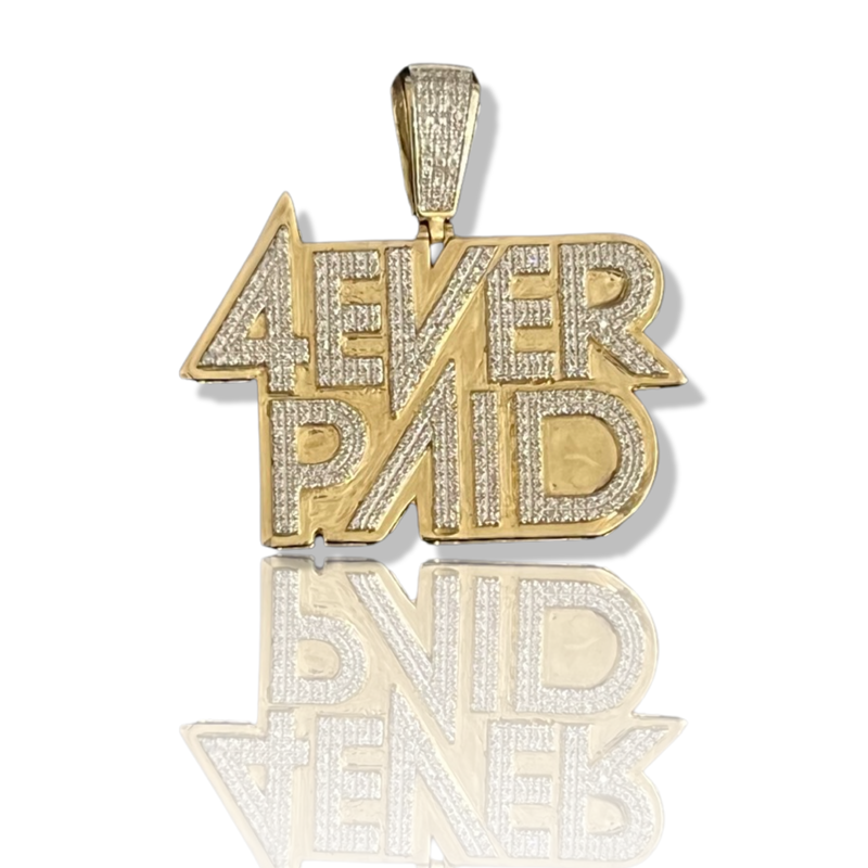 10K Yellow Gold Custom 4ever Paid Piece With 1.10 Ctw Diamonds