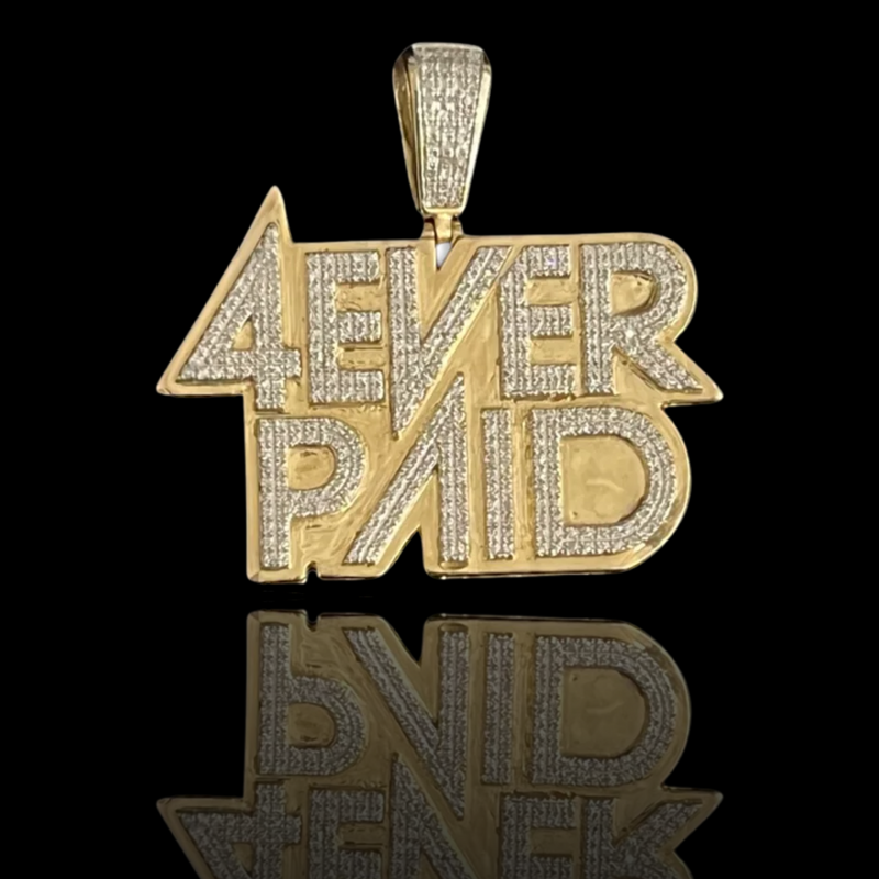 10K Yellow Gold Custom 4ever Paid Piece With 1.10 Ctw Diamonds