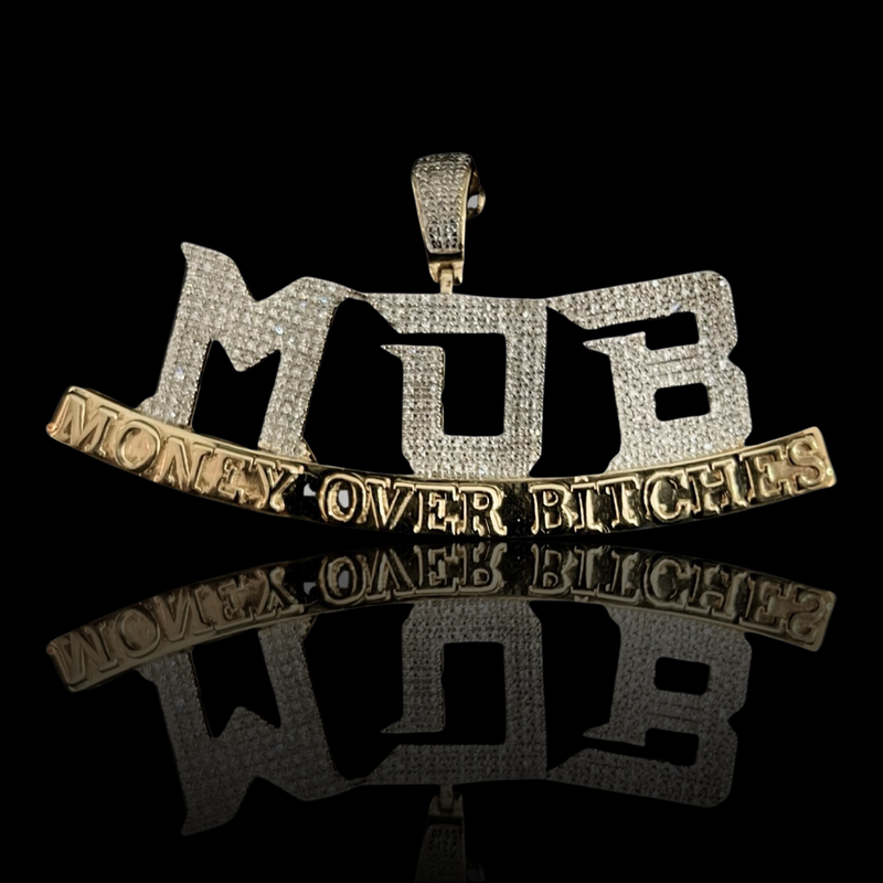 10K Yellow Gold Custom MOB Charm With 0.61 Ctw Diamonds