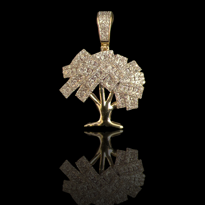 10K Yellow Gold Money Tree With 1.27 Ctw Diamonds