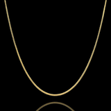 10K-14K Solid Gold Italian Hallow Franco Chain